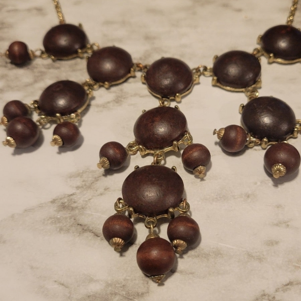 Mocha Bubble Statement Necklace